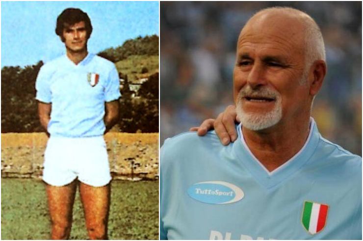 Sergio Petrelli nel 74 con la maglia scudetto e oggi