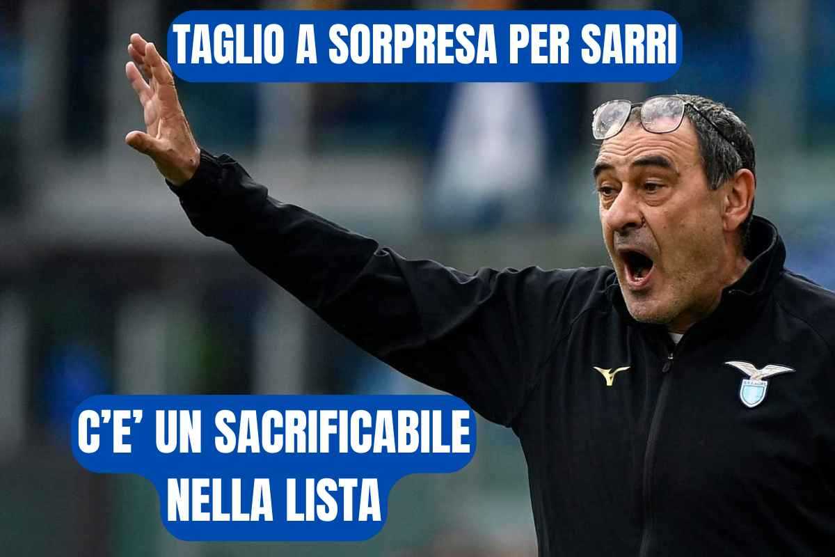 Il tecnico della Lazio Maurizio Sarri da indicazioni in panchina