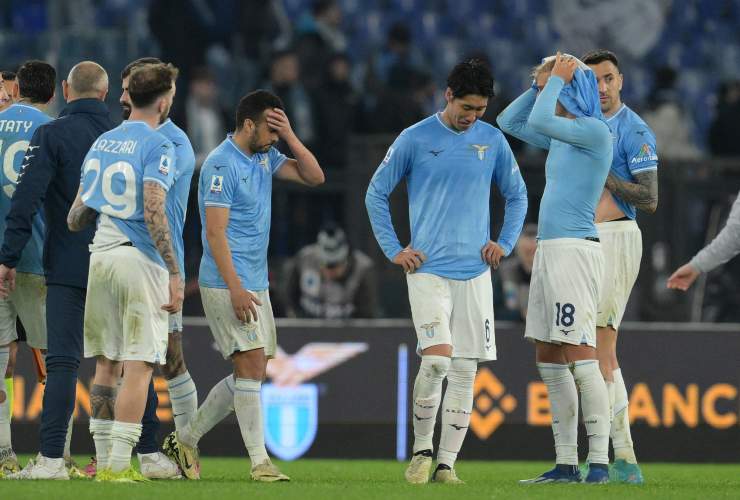 La delusione dei giocatori della Lazio