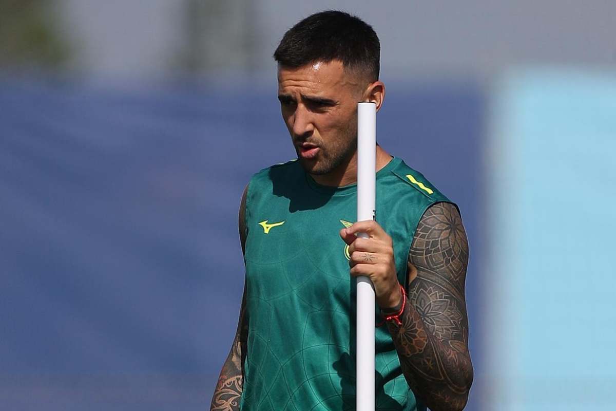 Matias Vecino in allenamento a Formello
