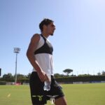 Matteo Cancellieri durante una fase d'allenamento a Formello