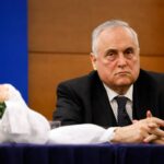 Il senatore di Forza Italia Claudio Lotito mentre interviene a una conferenza alla Luiss