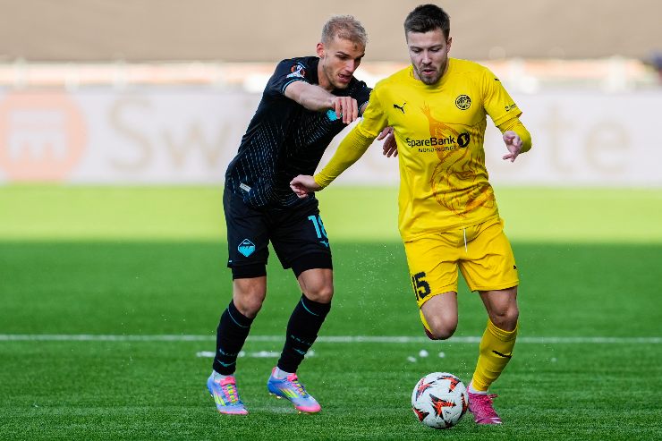 Gustav Isaksen mentre gioca contro il Bodo in Europa League