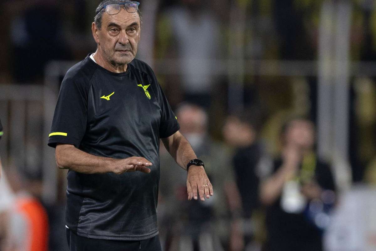 Maurizio Sarri durante la gara amichevole col Fenerbahce