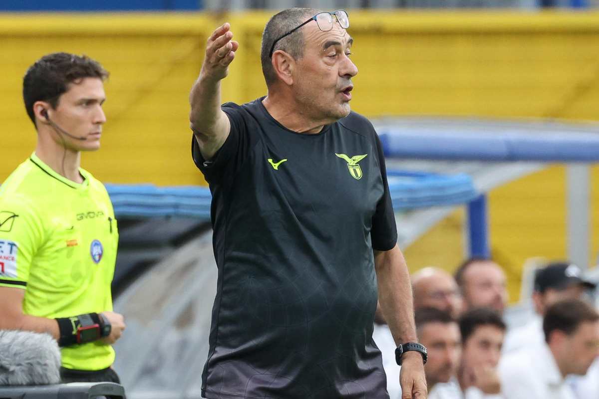 Maurizio Sarri durante la gara col Como