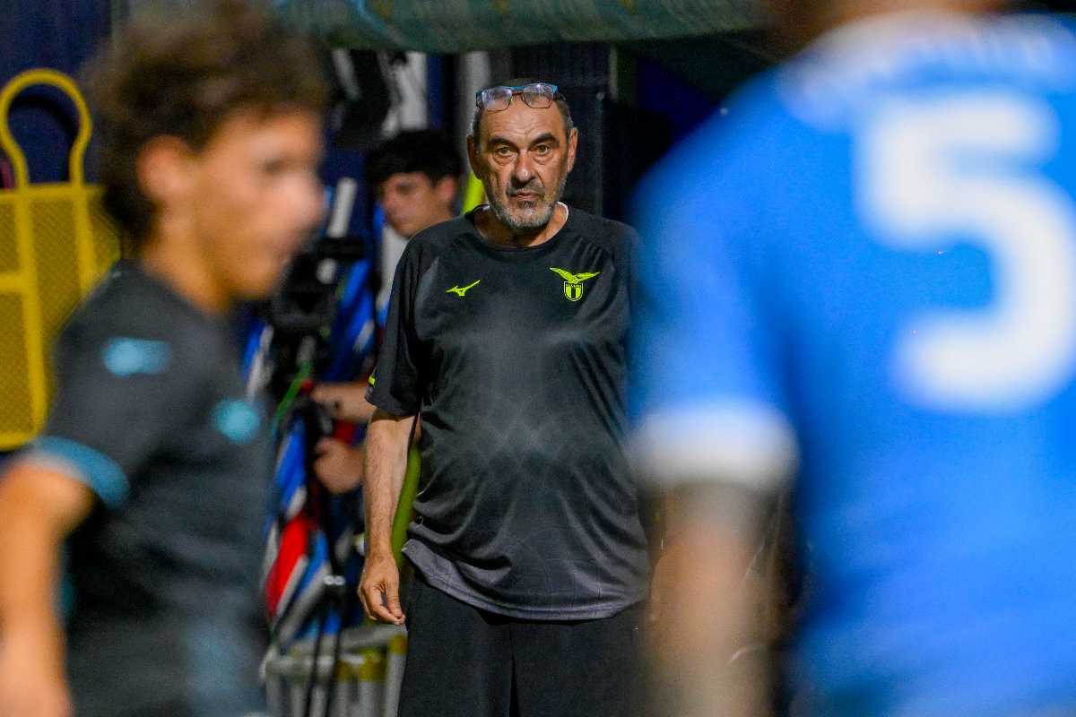 Maurizio Sarri durante una delle amichevioli estive