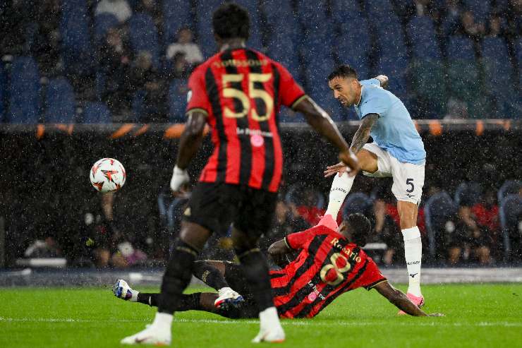 Mathias Vecino durante la gara col Milan
