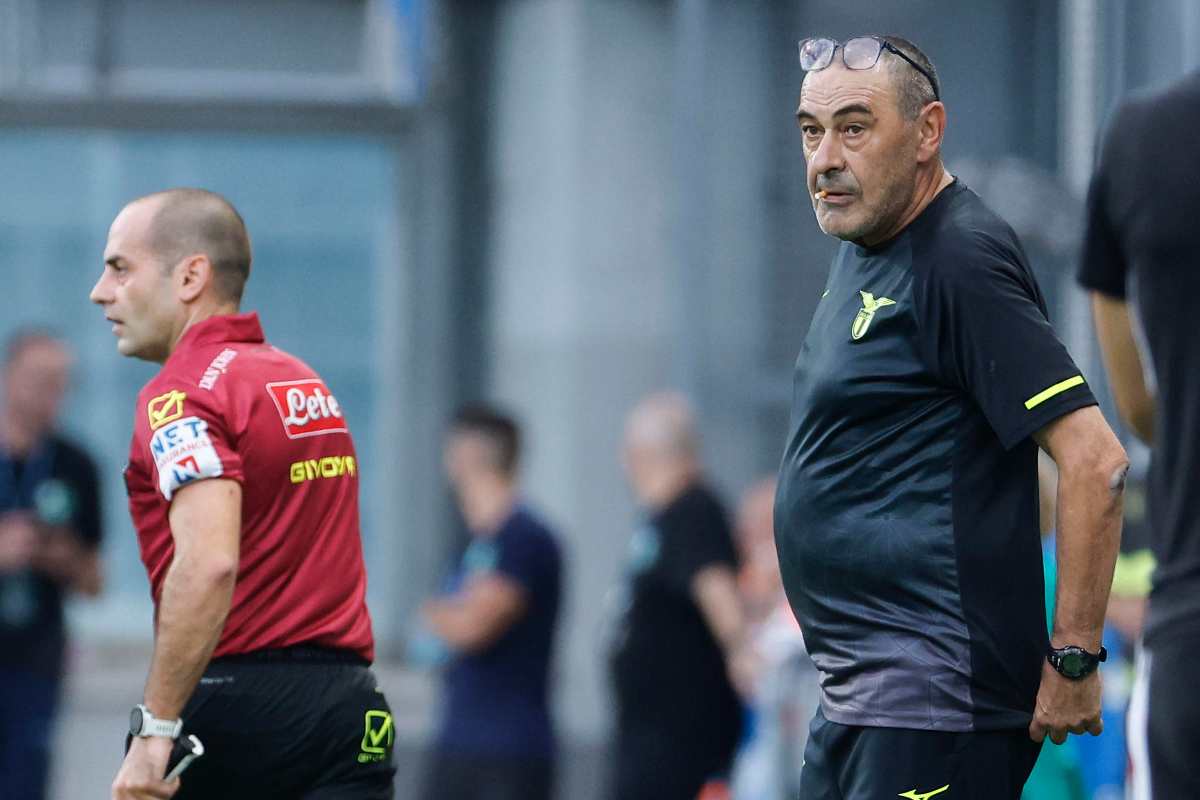 Maurizio Sarri durante la gara col Sassuolo