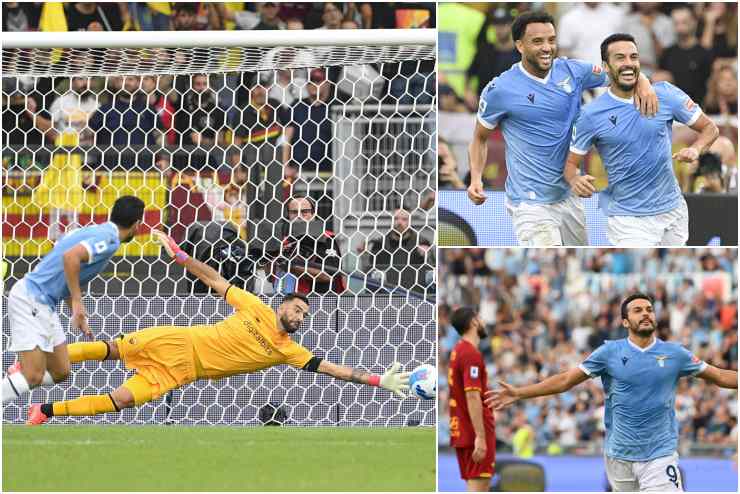 Il gol di Pedro nel derby con la Roma