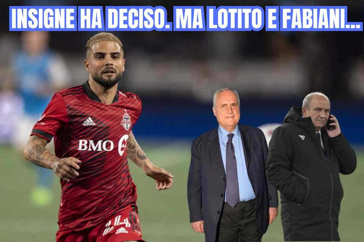 Insigne, Lotito e Fabiani