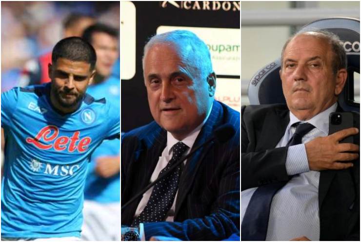 Insigne, Lotito e Fabiani