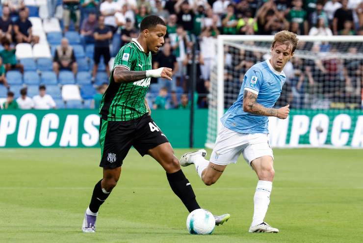 Rovella durante Sassuolo-Lazio 