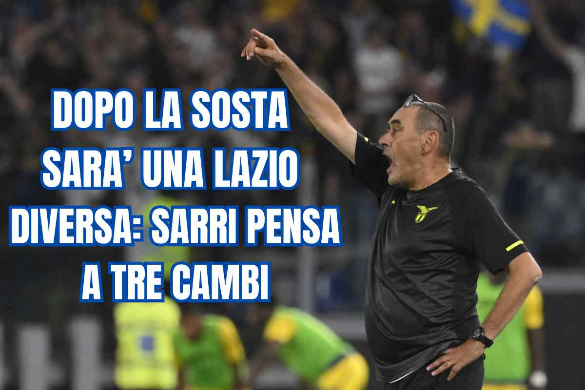 Sarri in panchina pensa a tre cambi