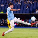 Mattia Cancellieri durante la gara col Verona