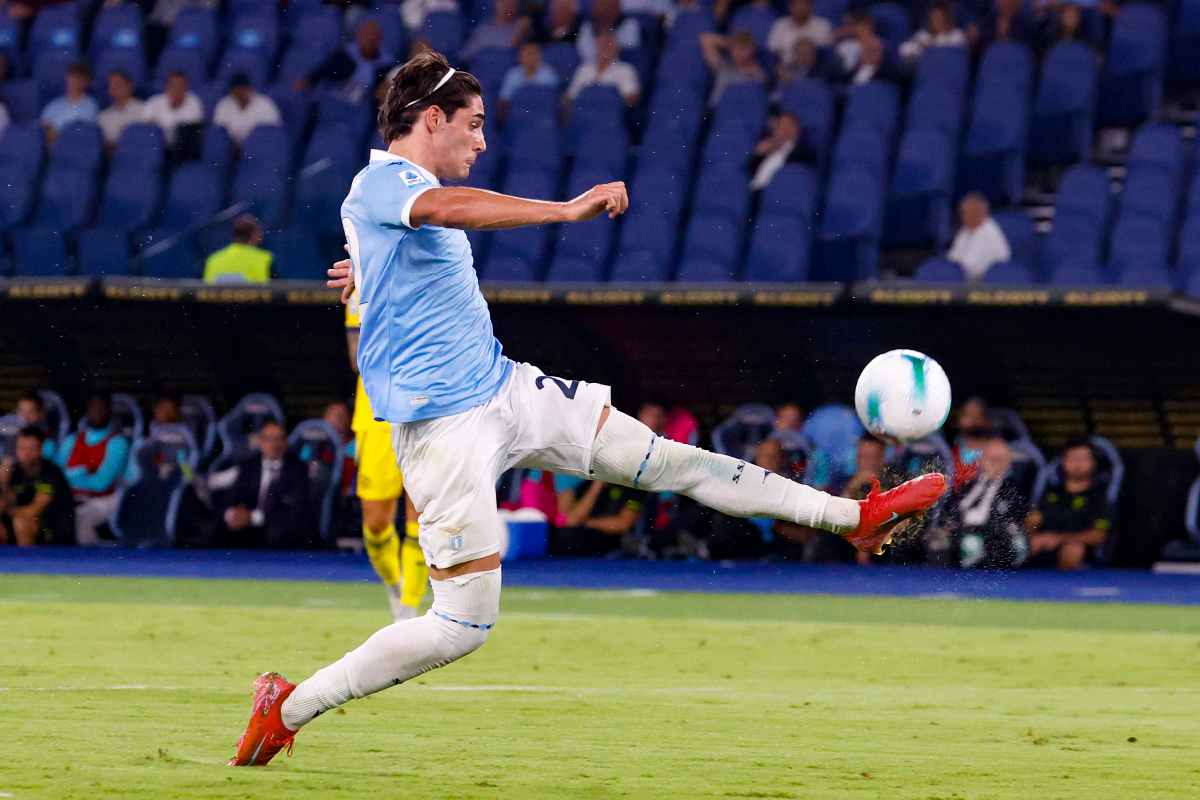 Mattia Cancellieri durante la gara col Verona