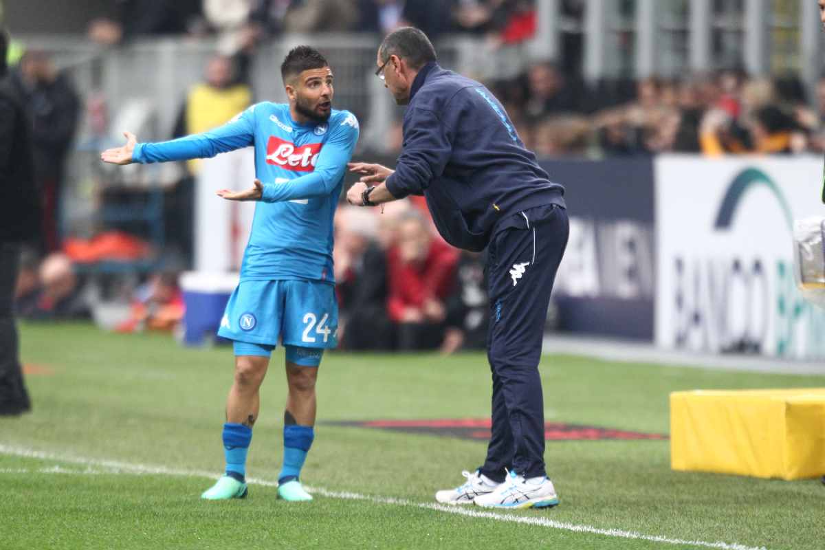 Insigne e Sarri ai tempi in cui erano insieme nel Napoli
